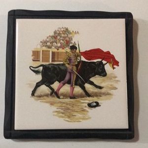 Bull Fighter Wall Hanging or Trivet